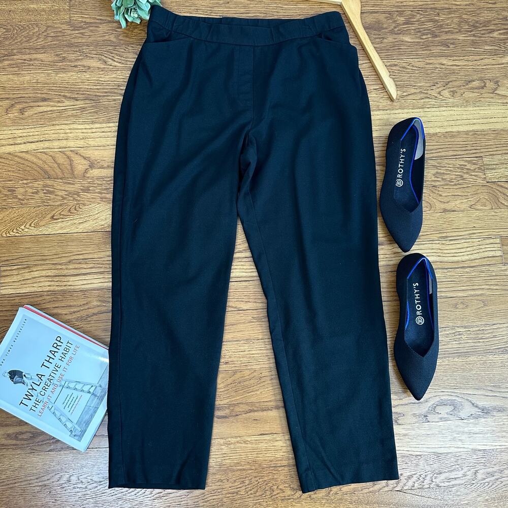J. Jill Black Ponte Slim Leg Black Pants